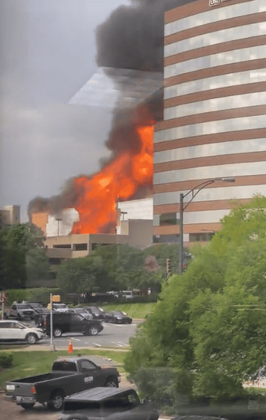 fire at construction site