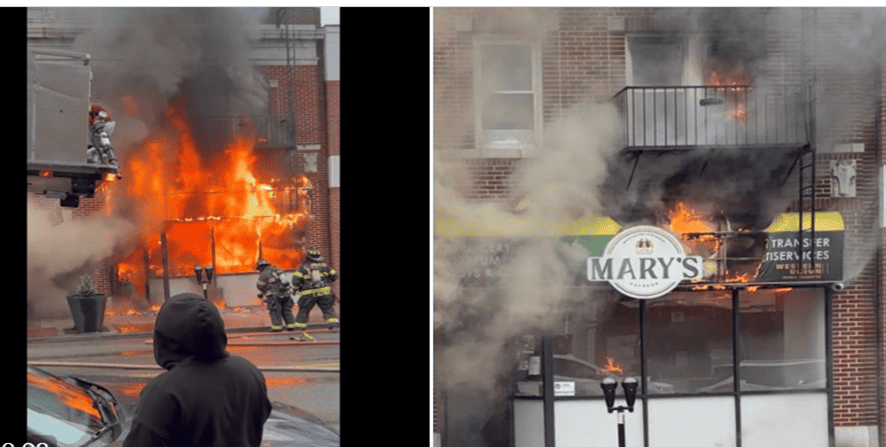 commercial business fire causes evacuation